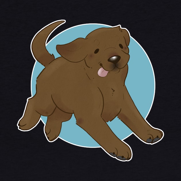 Labrador Retriever - Chocolate by Happydog Illustration